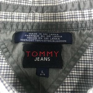 Vintage Tommy Jeans Plaid Button-Up Mens Sz Large